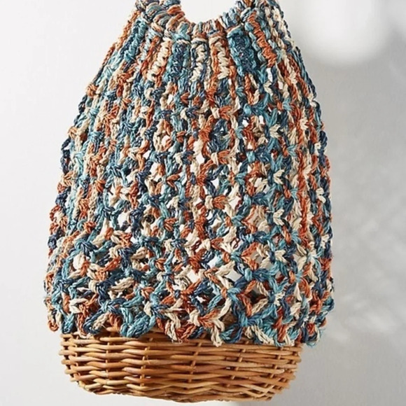 NWOT Serpui Marie Macreme Basket Bag - Picture 1 of 7
